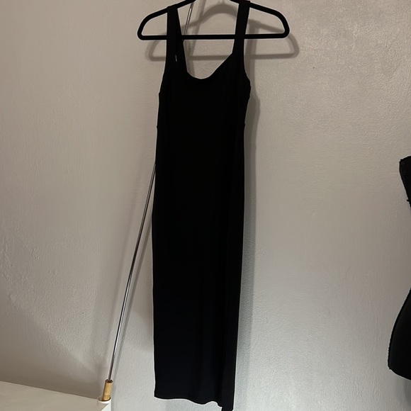 NWT Good American The 90’s Tank Midi Dress Black Size S - Picture 4 of 16